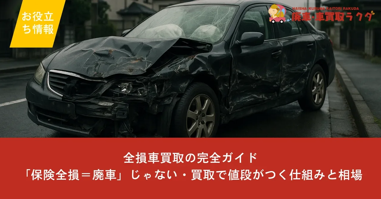 全損車買取の完全ガイド｜「保険全損＝廃車」じゃない・買取で値段がつく仕組みと相場